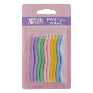 3537 - PASTEL WAVE CANDLES ASSORTED