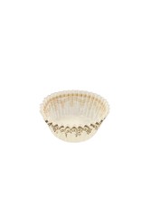 4909 - PASTRY CUPS GOLD & WHITE GLASSINE PAPER CUPS