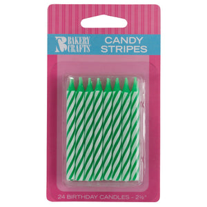 7116 - GREEN STRIPED CANDLES
