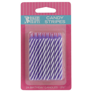 7118 - PURPLE STRIPED CANDLES