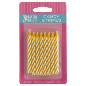 7125 - YELLOW STRIPED CANDLES