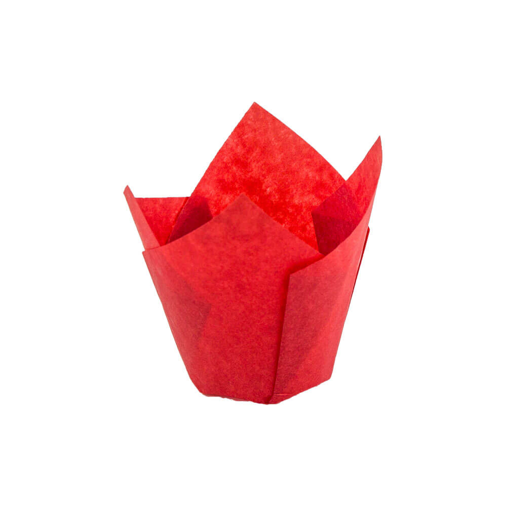 40708 - TULIP MUFFIN CUP - RED