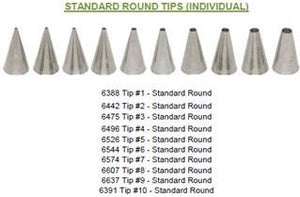 6607 - STANDARD ROUND TUBE DECORATING PIPING TIP #8