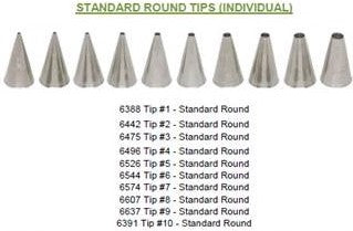 6544 - STANDARD ROUND TUBE DECORATING PIPING TIP #6